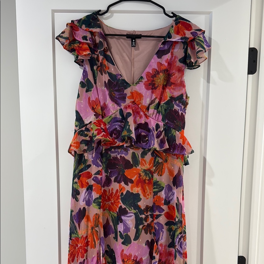 Bloomingdale’s AQUA Flutter Sleeve Maxi Dress